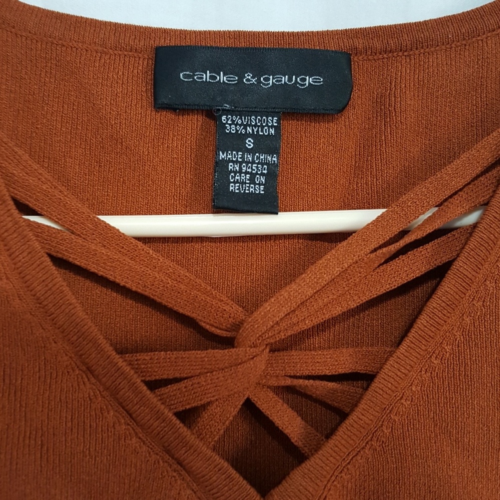 Knit cable t-shirt by cable & guage ♡Make a bid🙄